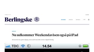 
                            10. Nu udkommer Weekendavisen også på iPad - Berlingske