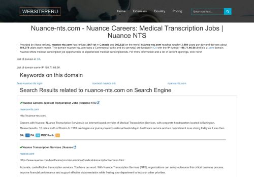 
                            5. nuance-nts.com email - Websiteperu