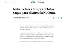 
                            12. Nubank lança funções débito e saque para clientes da NuConta ...