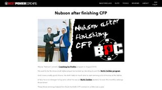 
                            3. Nubson after finishing CFP • Best Poker Coaching