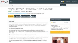 
                            5. Nucart Loyalty Resources Private Limited - Financial Reports ... - Tofler