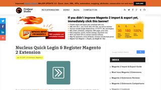 
                            7. Nucleus Quick Login & Register Magento 2 Extension | FireBear