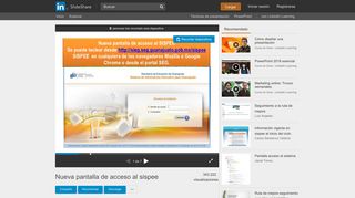 
                            6. Nueva pantalla de acceso al sispee - Slideshare