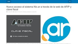 
                            5. Nuevo acceso al sistema Nic.ar a través de la web de AFIP y clave fiscal