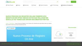 
                            11. Nuevo Proceso de Registro On-line Febrero 2010. Beneficios Ms ...