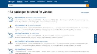 
                            7. NuGet Gallery | Packages matching yandex