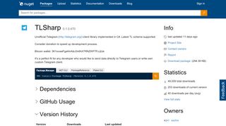 
                            7. NuGet Gallery | TLSharp 0.1.0.386