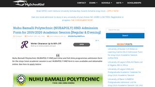 
                            13. Nuhu Bamalli Polytechnic (NUBAPOLY) HND Form is Out 2018/2019 ...