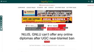 
                            10. NUJS, GNLU can't offer any online diplomas after UGC near-blanket ...