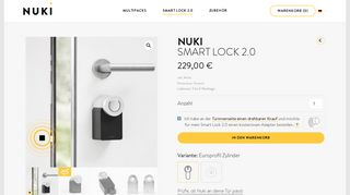 
                            3. Nuki Smart Lock 2.0 - versandkostenfrei um € 229,00 - lagernd