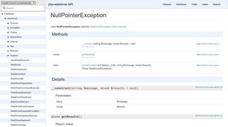 
                            12. NullPointerException | php-webdriver API - Facebook Open Source