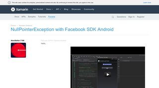 
                            4. NullPointerException with Facebook SDK Android — Xamarin ...