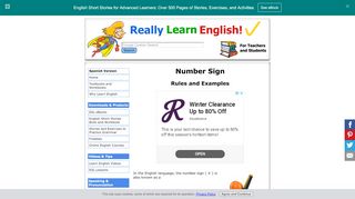 
                            5. Number Sign - Rules and Examples - Really-Learn-English.com