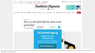 
                            3. Number26: Wer zu oft Geld abhebt, wird gekündigt - FAZ