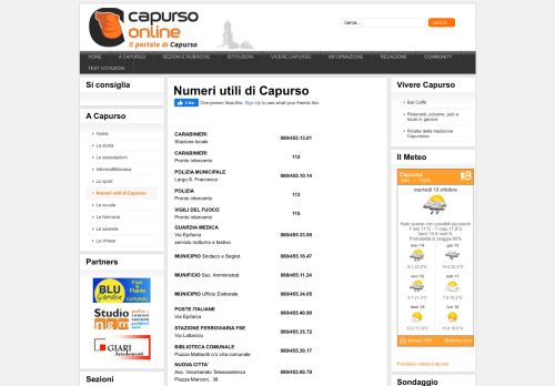 
                            13. Numeri utili di Capurso - Capurso On line
