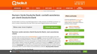 
                            13. Numero Verde Deutsche Bank | Facile.it