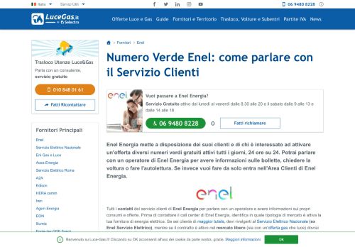 
                            11. Numero Verde Enel: come parlare con il Servizio Clienti - Luce-Gas.it