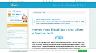 
                            11. Numero verde ENGIE gas e luce: Offerte e Servizio clienti - Luce-Gas.it