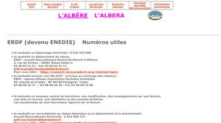 
                            11. Numéros d'appel pour ERDF - L'Albère