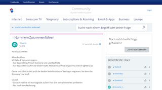 
                            9. Nummern Zusammenführen | Swisscom Community