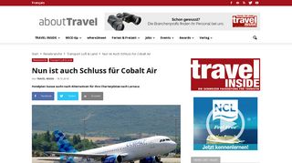 
                            9. Nun ist auch Schluss für Cobalt Air - TRAVEL INSIDE - aboutTravel