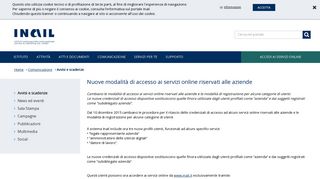 
                            4. Nuove modalità di accesso ai servizi online riservati alle aziende - INAIL