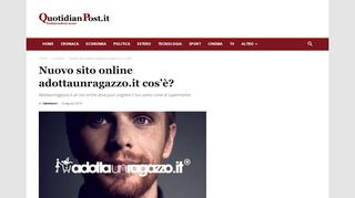 
                            13. Nuovo sito online adottaunragazzo.it cos'è? - Quotidianpost