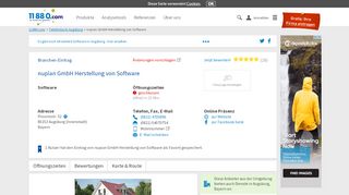
                            13. ▷ nupian GmbH Softwarevertrieb | Tel. (0821) 47058... - - 11880.com