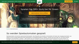 
                            3. Nur bei Mr Green: Über 300 Spielautomaten & €100,- Bonus