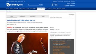 
                            11. Nürnberg: Metallica-Fanclub glüht schon mal vor - Rock im Park ...