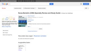 
                            12. Nurse-Bariatric (CBN) Specialty Review and Study Guide: A Series ...