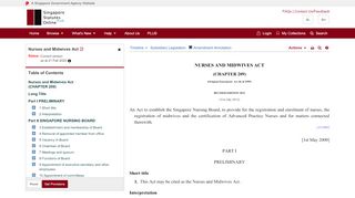 
                            8. Nurses and Midwives Act - Singapore Statutes Online