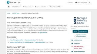 
                            6. Nursing and Midwifery Council (NMC) :: Pearson VUE