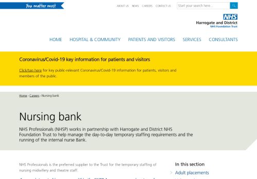 
                            10. Nursing bank - Harrogate and District NHS Foundation Trust