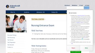 
                            8. Nursing Entrance Exam - Schoolcraft College