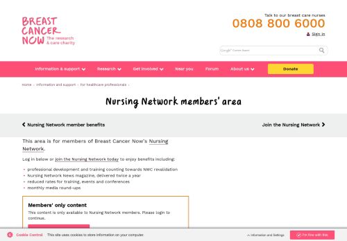 
                            4. Nursing Network members' area - Breast Cancer Care
