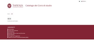 
                            6. Nursing - Quick Links | Catalogo dei Corsi di studio