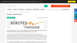 
                            4. Nürtingen digital erfasst! - BÜROTEX metadok GmbH - Pressemitteilung