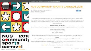 
                            11. NUS Community Sports Carnival 2018 - GEVME