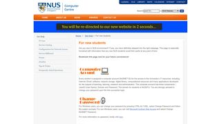 
                            7. NUS Computer Centre - Get Help - For new Staff and Students