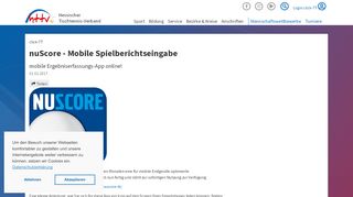 
                            12. nuScore - Mobile Spielberichtseingabe: Hessischer Tischtennis ...