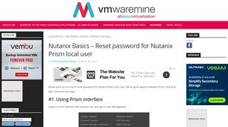 
                            7. Nutanix Basics - Reset password for Nutanix Prism local user ...