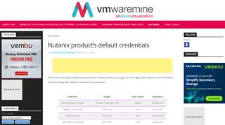 
                            10. Nutanix product's default credentials - VMwaremine - Artur ...