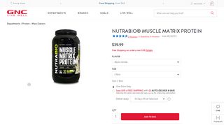 
                            7. NutraBio® Muscle Matrix Protein - Alpine Vanilla | GNC