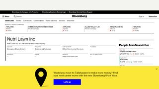 
                            13. Nutri Lawn Inc: Company Profile - Bloomberg