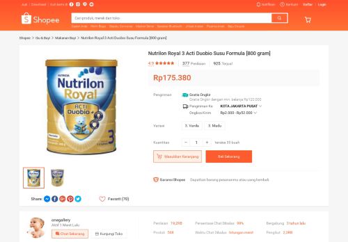 
                            12. Nutrilon Royal 3/4 Acti Duobio Susu Formula [800 gram] | Shopee ...