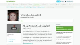 
                            3. Nutrimetics Consultant - Cosmetics & Perfumery in Dairy Flat ...