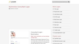 
                            12. Nutrimetics Consultant Login | Se connecter à Nutrimetics Consultant