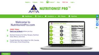 
                            12. Nutritionist Pro(TM) - Diet Analysis & Nutrition Food Labeling Software