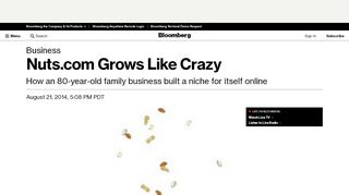 
                            13. Nuts.com: The Web Fuels a Family Shop's Crazy Growth - Bloomberg